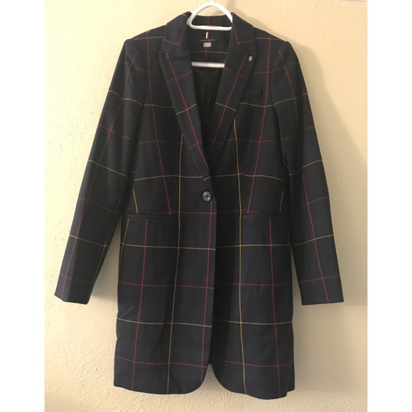 Tommy Hilfiger Navy Plaid Blazer - Picture 3 of 8